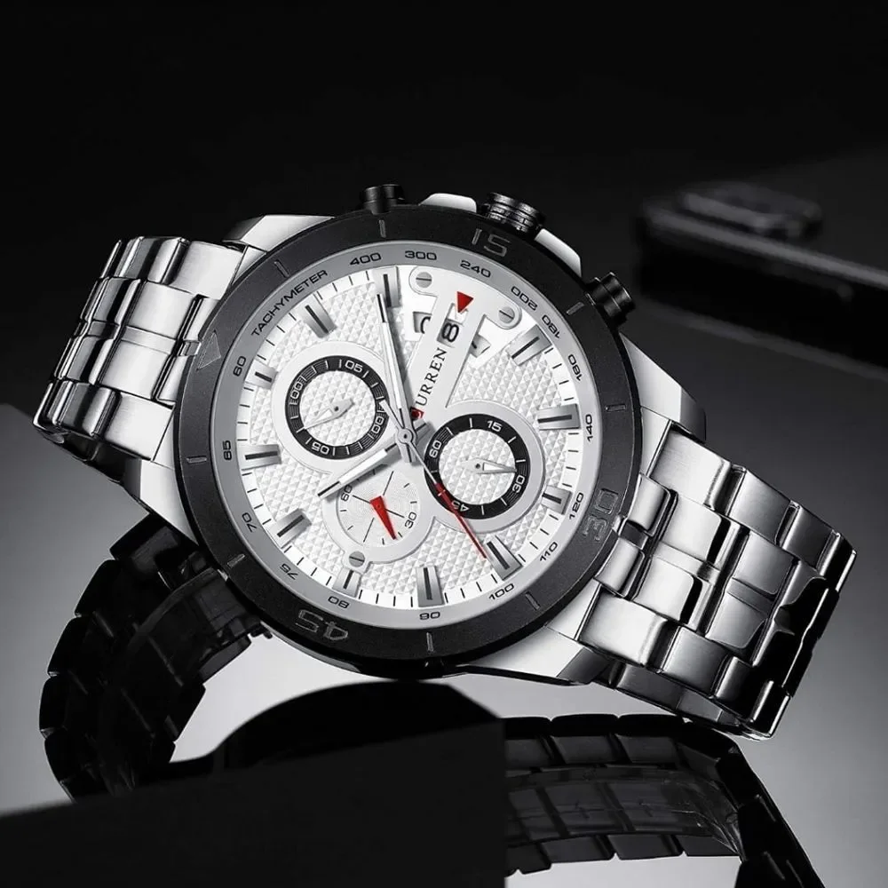 WATCH FUNCTION: All sub-dials and hands are functi